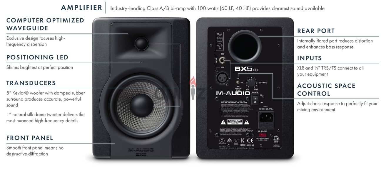 M-Audio BX5 D3 5 inch Powered Studio Monitor 1