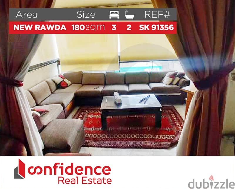 Catchy apartment in new rawda 180 sqm for sale! REF#SK91356 0