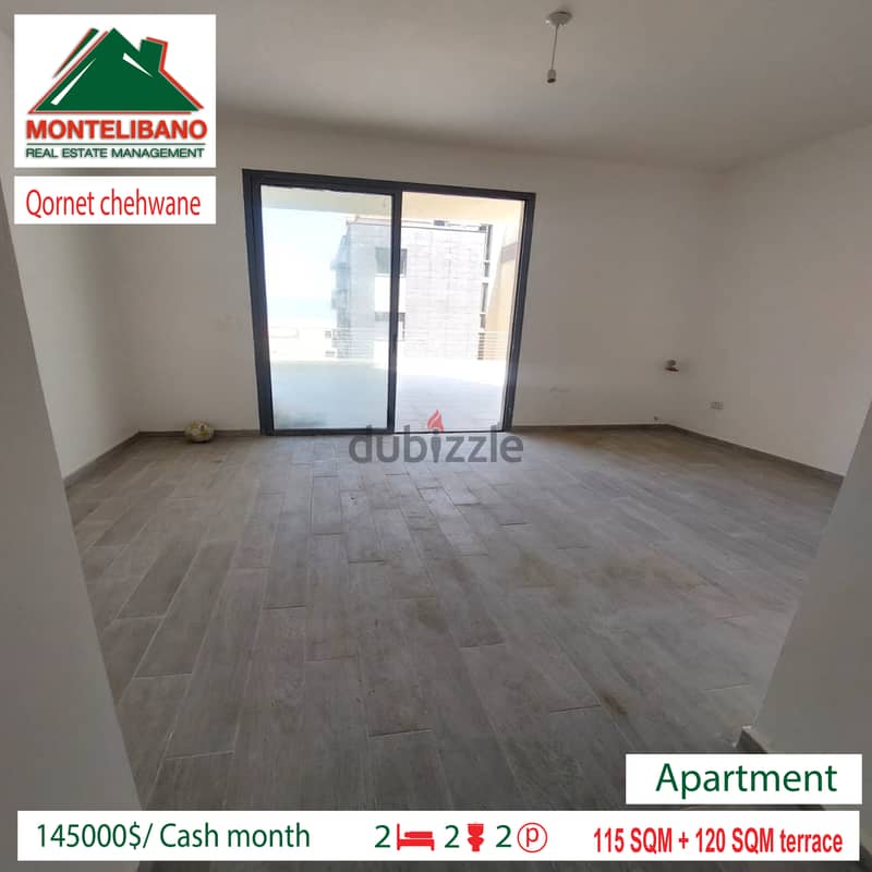 145.000$  Apartment for Sale in Qornet Chehwane !! 0