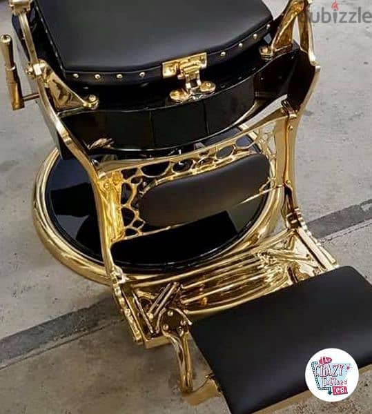 Johnny Gold Barber Chair Black 6