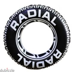 Sainteve Inflatable Radial Black & White Float Swim Ring 34" 0