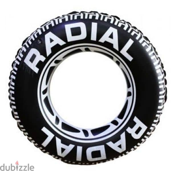 Sainteve Inflatable Radial Black & White Float Swim Ring 34" 0