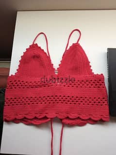 Red Crochet Top
