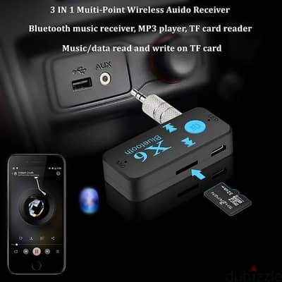 Car Bluetooth To AUX Adapter With Memory Slot