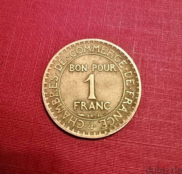 1923 France Bon Pour 1 Franc Commerce Industrie Domard 1