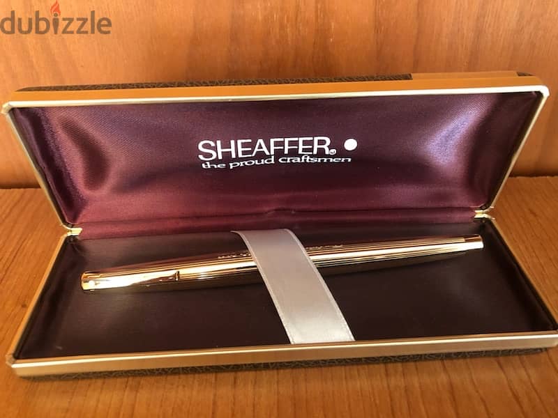 Vintage 70’s SHEAFFER new Gold plated 14ct. Nib Fountain Pen 4