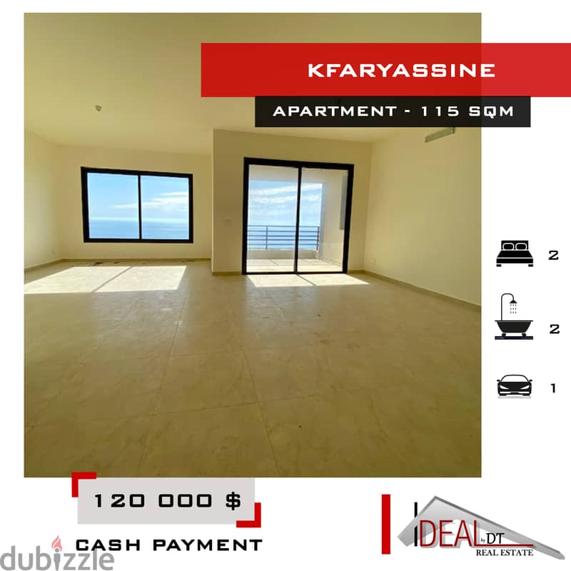 Apartment for sale in kfaryassine 115 SQM REF#CE22032 0