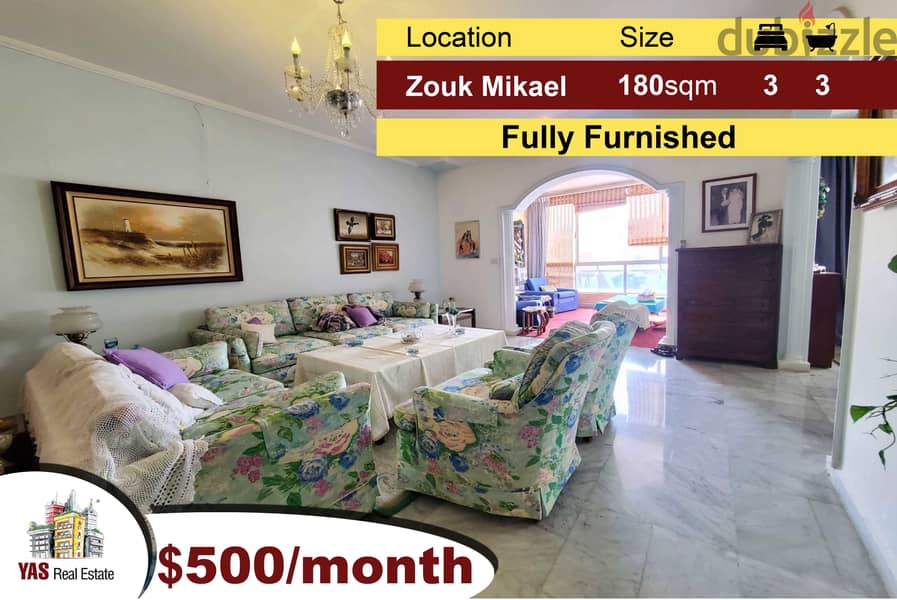 Zouk Mikael 180m2 | Mint Condition | Calm Area | Rent | View | TO 0