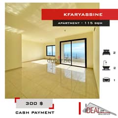 300 $ Apartment for rent in kfaryassine 115 SQM REF#CE22033 0