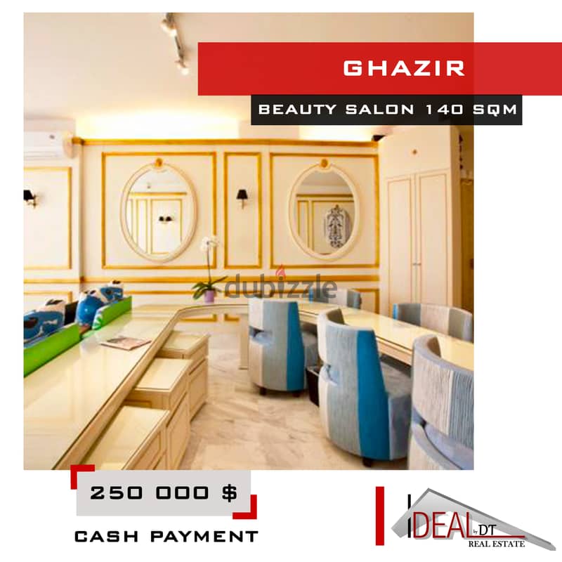 Fully furnished Beauty salon for sale in ghazir 140 SQM REF#CE22034 0