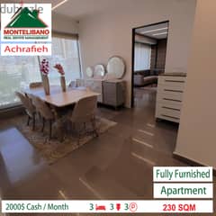 2000$  Apartment for Rent in Achrafieh !! 0
