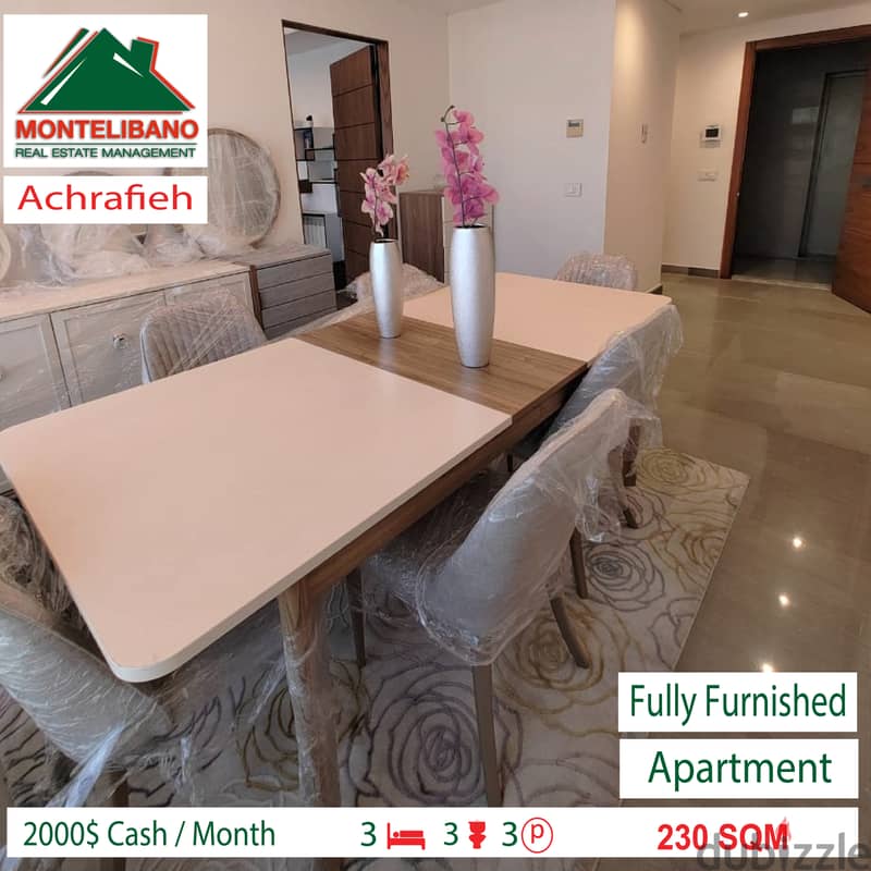2000$  Apartment for Rent in Achrafieh !! 2