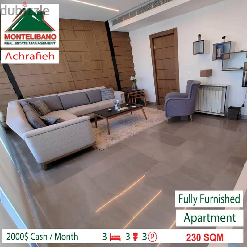 2000$  Apartment for Rent in Achrafieh !! 3