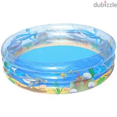 Bestway Inflatable 3-Ring Transparent Sea Life Pool - 150 x 53 cm