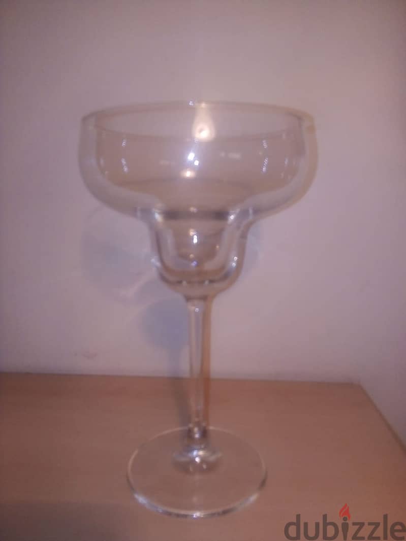 pack of 6 cocktail / ice cream / drink glasses made turkey 20*11.5cm 3