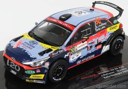 Hyundai I20 R5 (Rally Sardinia '20) diecast car model 1;43.