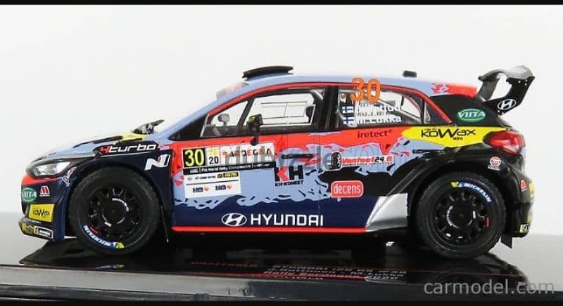 Hyundai I20 R5 (Rally Sardinia '20) diecast car model 1;43. 1