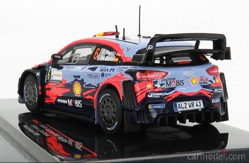 Hyundai I20 Coupe WRC (Rally Sardinia '20) diecast car model 1;43. 1