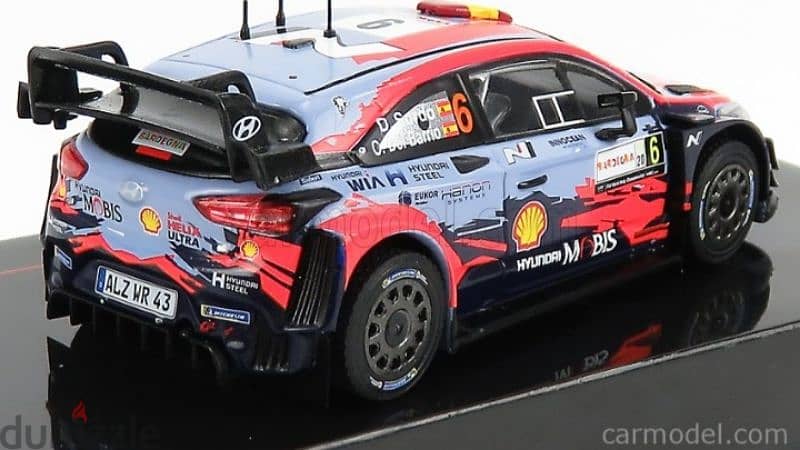 Hyundai I20 Coupe WRC (Rally Sardinia '20) diecast car model 1;43. 3