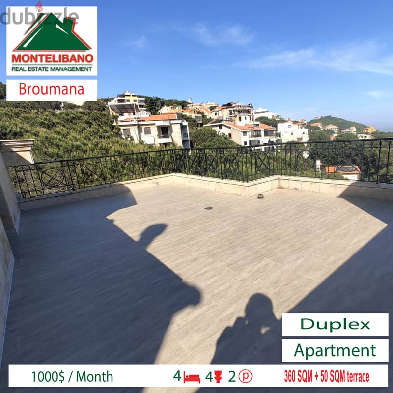 1000$  Apartment for Rent in Broumana !! 3