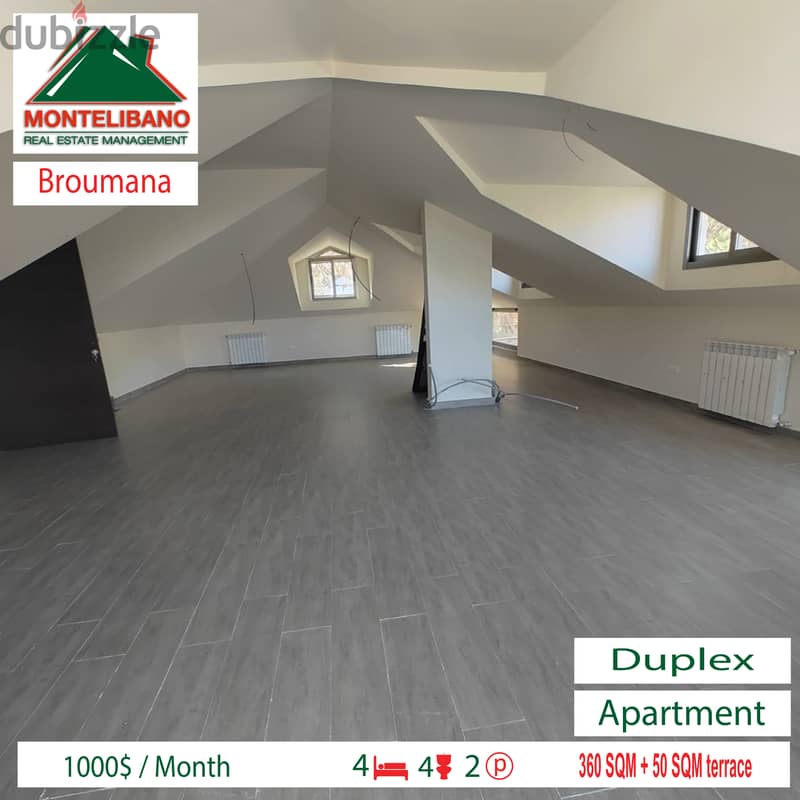 1000$  Apartment for Rent in Broumana !! 4