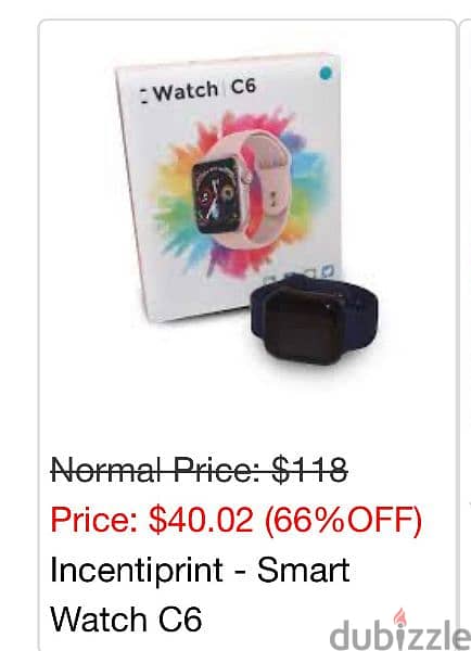 smart watch c6 like smart watch apple لفترة محدودة  سعر ٢٦$ 5