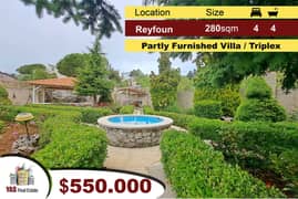 Reyfoun 280m2 + 1200m2 Garden / Terrace | Villa Triplex | High-End |