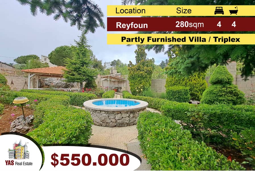 Reyfoun 280m2 + 1200m2 Garden / Terrace | Villa Triplex | High-End | 0