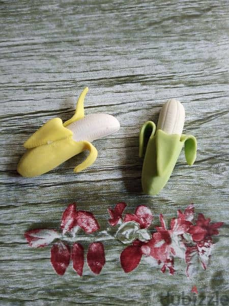 Sweet banana shape erasers 2$ 3