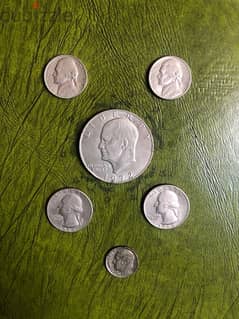 set of 6 USA coins 50’s 60’s 70’s