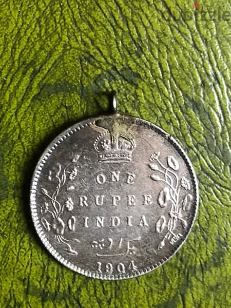1904 King EDWARD VII United Kingdom Emperor British INDIA Silver Coin 1