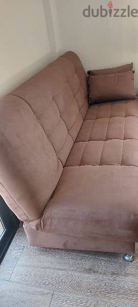 sofa bed brown