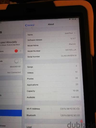 apple ipad air 16Gb ios 12.5