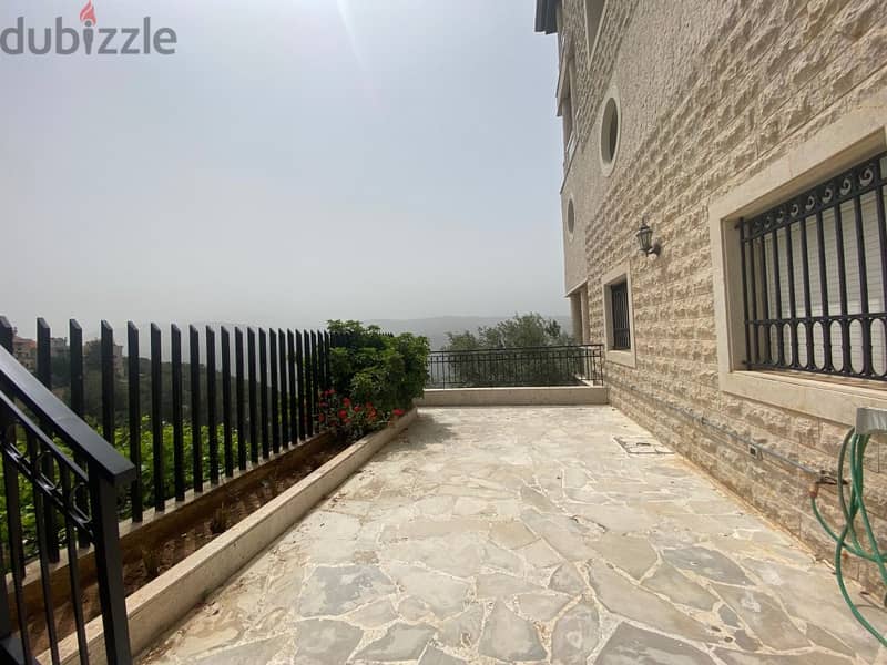 185 Sqm+45 Sqm Terrace|Fully furnished apartment for rent in Broummana 7