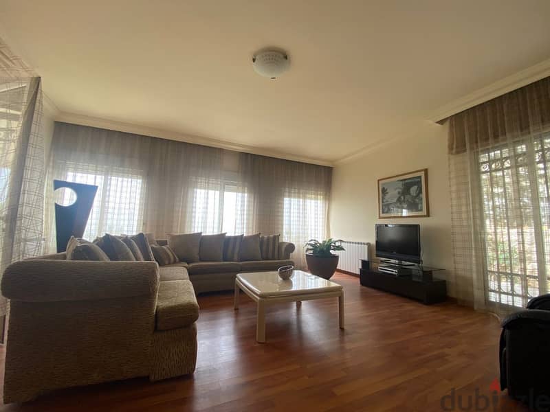 185 Sqm+45 Sqm Terrace|Fully furnished apartment for rent in Broummana 3