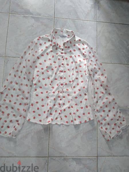 strawberry print shirt silk s to xL 3