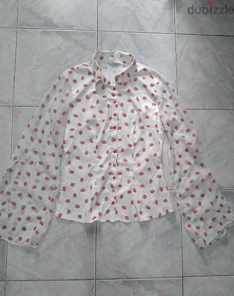 strawberry print shirt silk s to xL 5