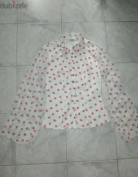 strawberry print shirt silk s to xL 6