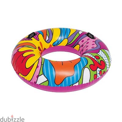 Bestway Inflatable Pop Art Design Swim Ring With Handles 119 cm