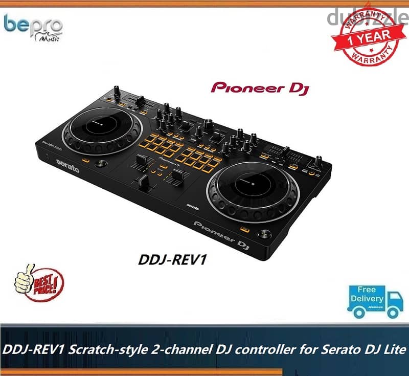 DDJ-REV1 Scratch-style 2-channel DJ controller for Serato DJ Lite 0