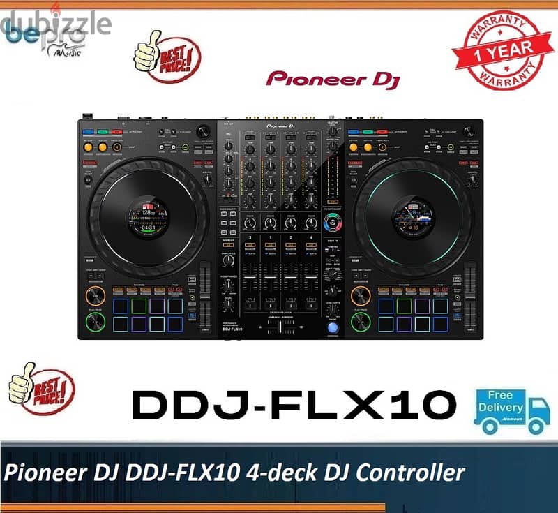 Pioneer DJ DDJ-FLX10 4-deck DJ Controller 0