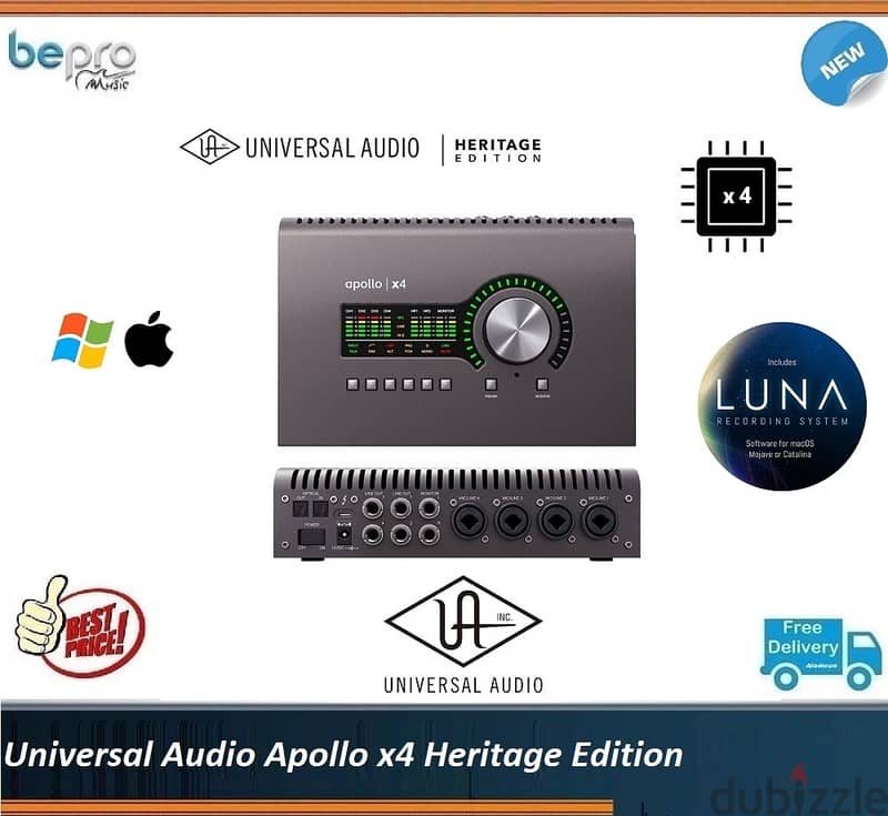 Universal Audio Apollo x4 Heritage Edition,Audio Interface with DSP 0