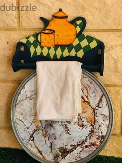 cute wood kitchen towel hanger