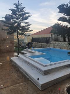 500m2 villa+terrace +pool for sale or rent in Fatqa فيلا للبيع في فتقا
