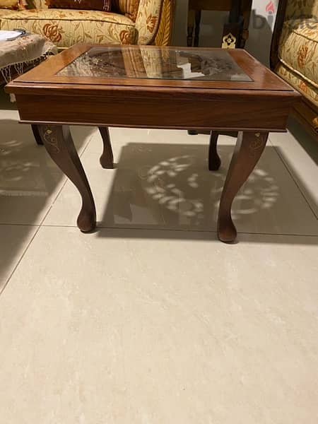 3 wooden carved tables for sale 2