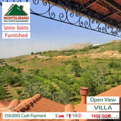 550.000$  Villa for Sale in Sannine - Baskinta !!