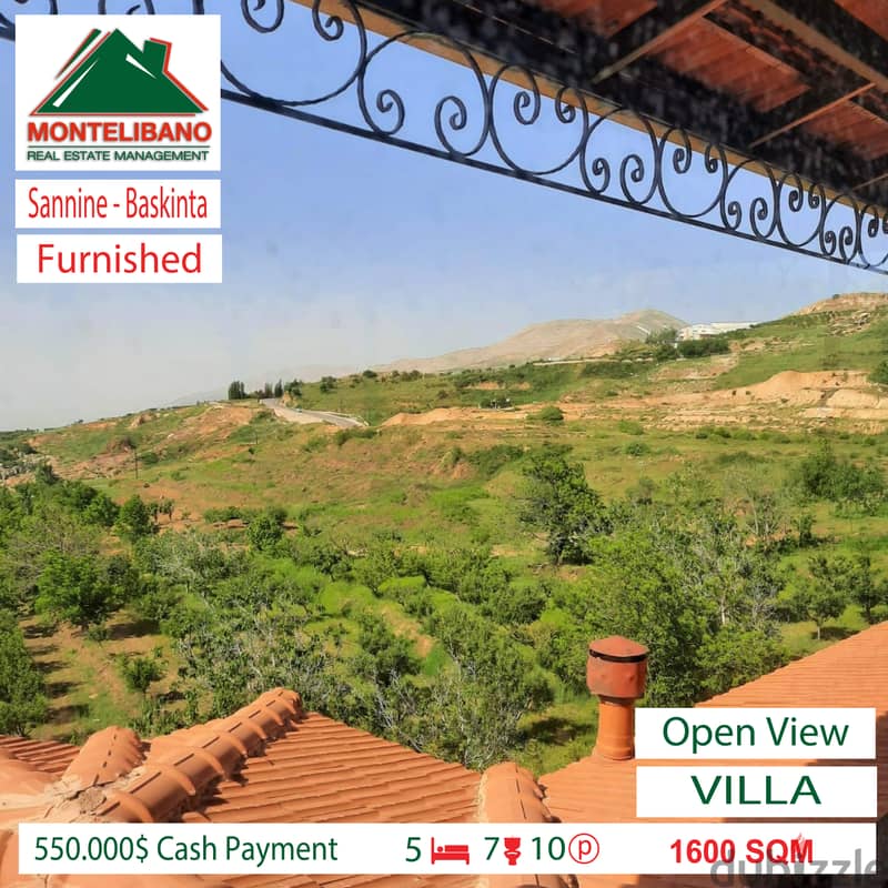 550.000$  Villa for Sale in Sannine - Baskinta !! 0