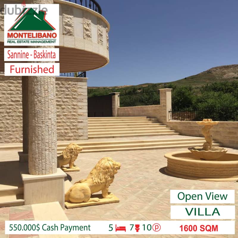 550.000$  Villa for Sale in Sannine - Baskinta !! 2