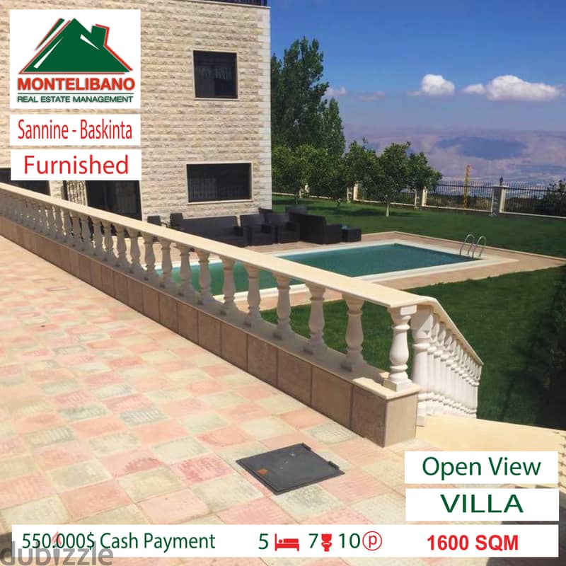 550.000$  Villa for Sale in Sannine - Baskinta !! 8