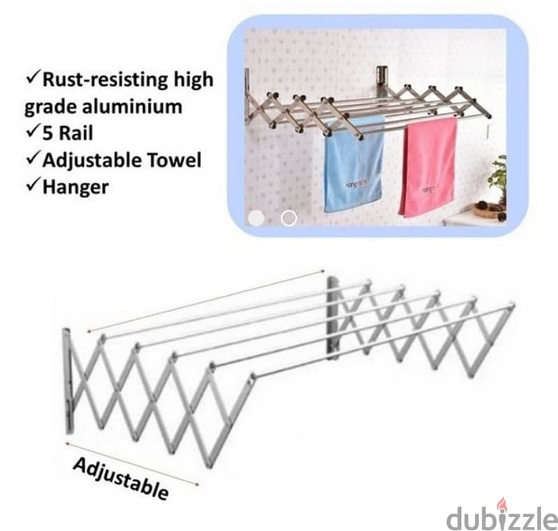 Retractable Clothes Drying Rack 0